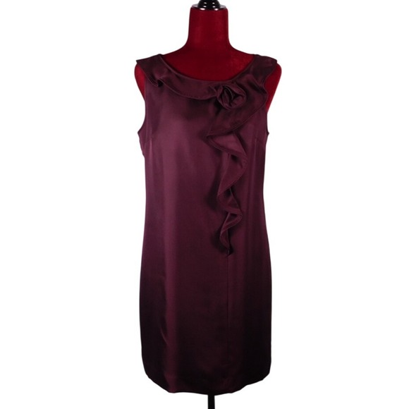 Banana Republic 100% Silk Sheath Lined Cocktail Dress Size 10 - Picture 1 of 9